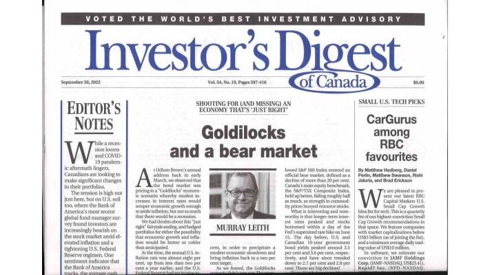 INVESTOR'S DAILY OF CANADA (to be translated)